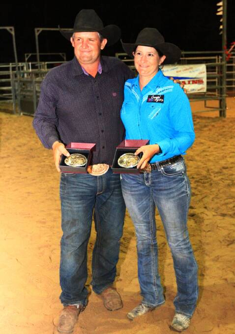 Rodeo dream team Shane and Jorja Iker at the CRCA National Finals Rodeo at the weekend.