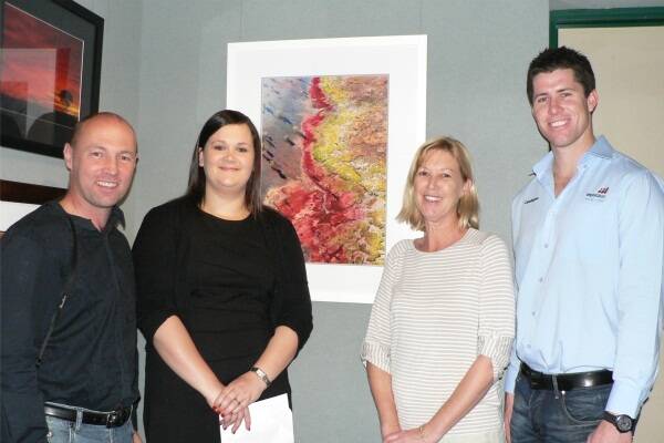 Judge Ian Wilkinson, Jo Kent, BHP, Debra Scott (Winner Colour Print 2012) and Charles Buchanan, BHP.