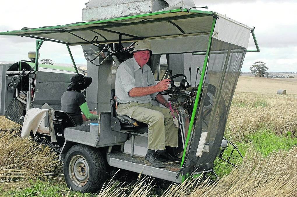 <strong>LASTING MEMORIES:</strong>  Plant breeder and educator Tony Rathjen passed away last week, aged 74. He is pictured in his element, harvesting durum crops near Kapunda.