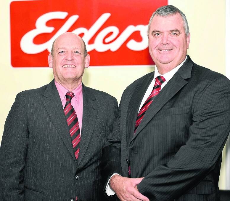 Elders general manager and CEO Mark Allison and northern zone general manager Greg Dunne.