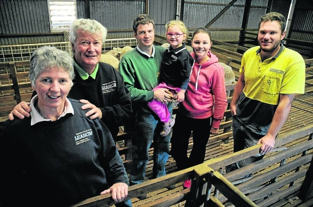 Rosemary, Andrew, Stewart, Hazel, Jemma and Alistair Michael from Leahcim stud, Snowtown, have formulated a succession plan and started implementing it.
