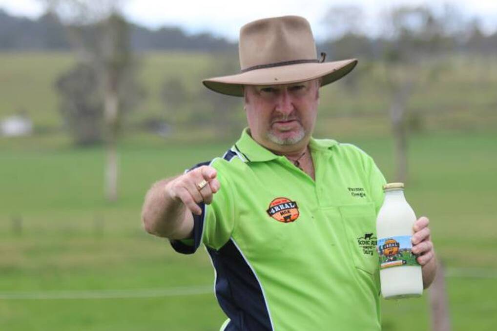 Scenic Rim 4Real Milk founder Greg 'Farmer Gregie' Dennis has put the call out to consumers to back the brand.