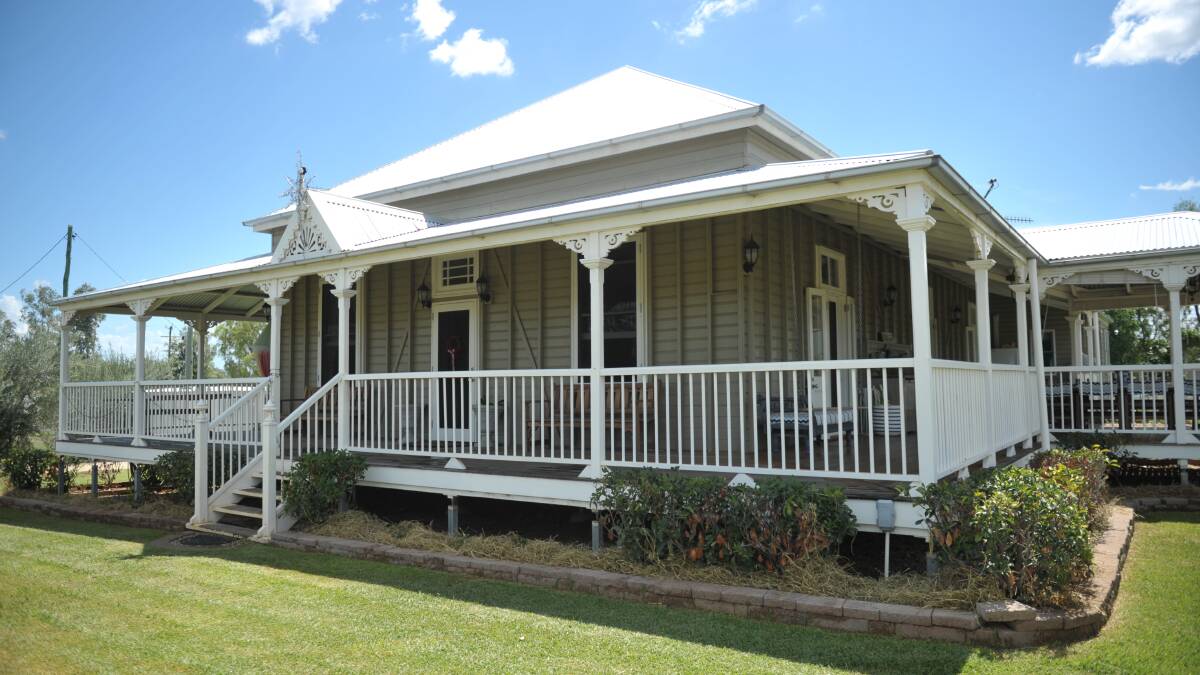 Alex and Jeff York's home, dubbed Victoria, as it stands now in Rolleston. The home was relocated from Springsure, where it was built in 1882. 