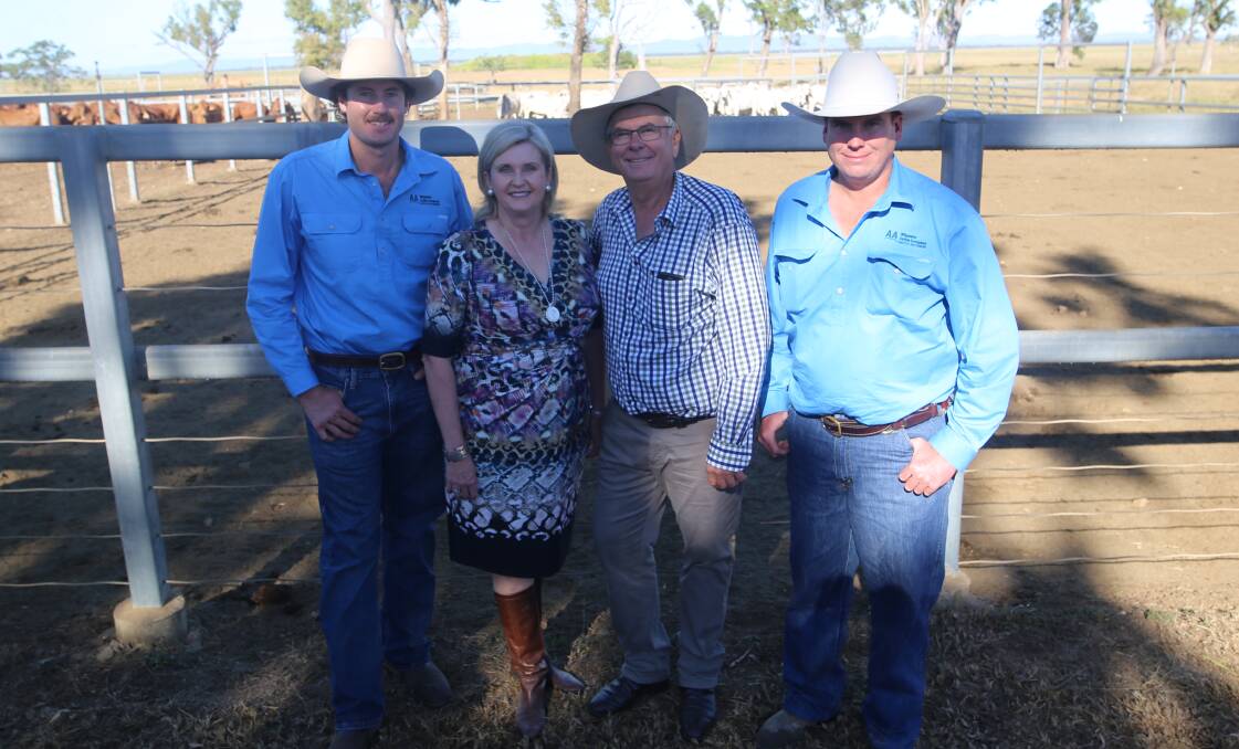 Alan and Jennifer Acton from Wilpeena Cattle Company at Dingo with sons Daniel and James. 