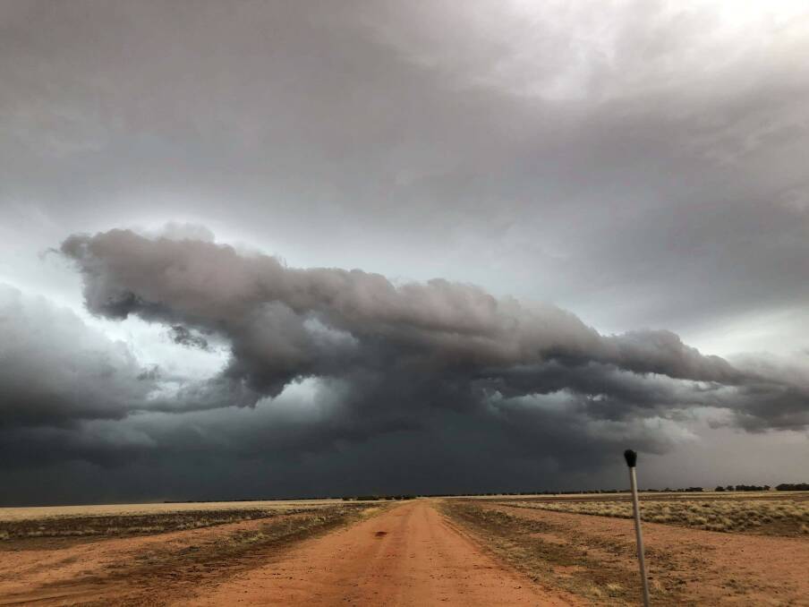 STORMY HORIZONS: Michelle Fischer took this stunning shot looking towards the storm over Noonbah, 130km south west of Longreach.