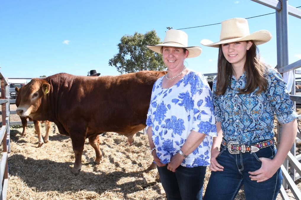 Lee-Ann Boyd and granddaughter Jamie Boyd, Springdale Land and Cattle, Aramac, with Talana Poll Payne (P) (PU), which they secured for $16,000.