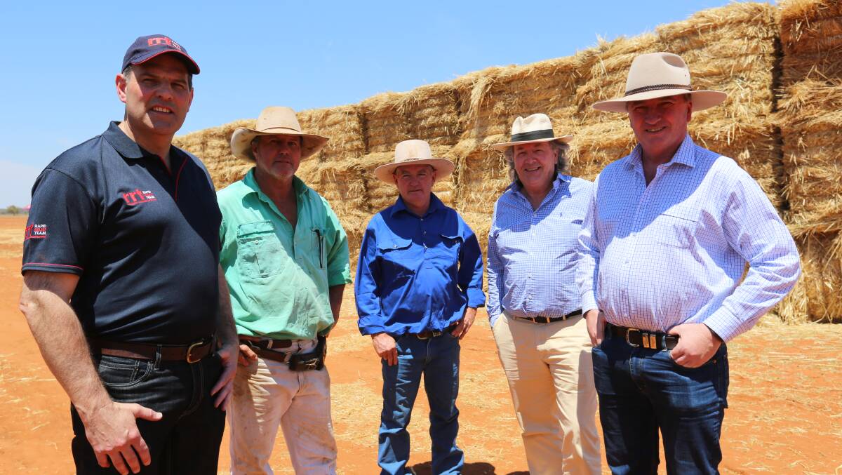  Lloyd Grimshaw, Rapid Relief Team, Scott Sargood, Halton, Charleville, Alistair Webb, Warrego Park, Wyandra, Queensland Drought Commissioner, Mark O'Brien, and Barnaby Joyce MP, Special Envoy for Drought Assistance and Recovery. 