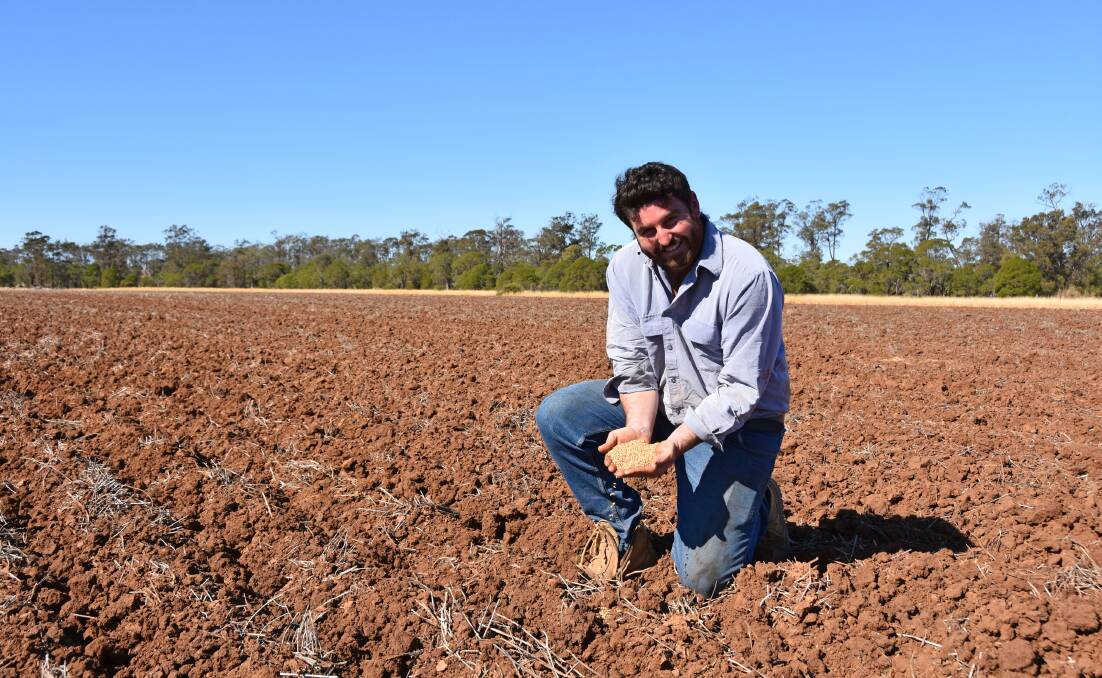 Luke Arbuckle, Warrandine, Talwood, planted 530 hectares of Lancer wheat in early May but has seen little to no germination. 