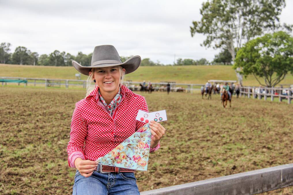 Maddie Drake, Childers, is taking the country fashion world by storm with her earring and scarf business, Max & Jelli. Picture: Lucy Kinbacher