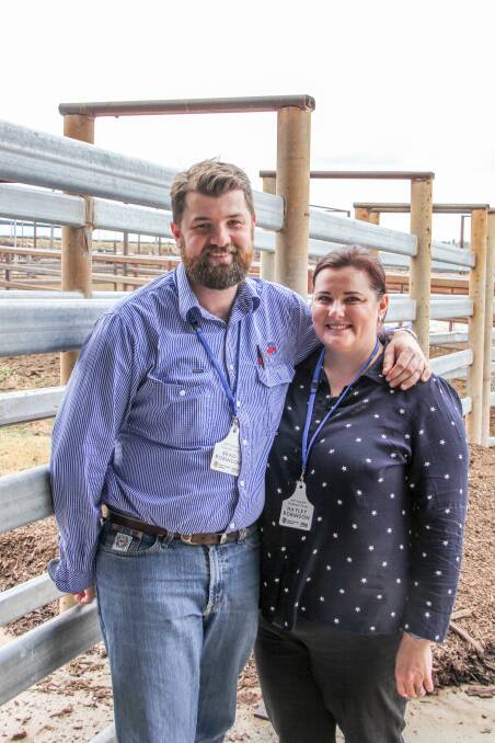 Brad and Hayley Robinson shared their story at the Young Beef Producers Forum in Roma last week. The pair are back in Australia where Brad manages Grassdale feedlot and Hayley is with Meat Standards Australia.  