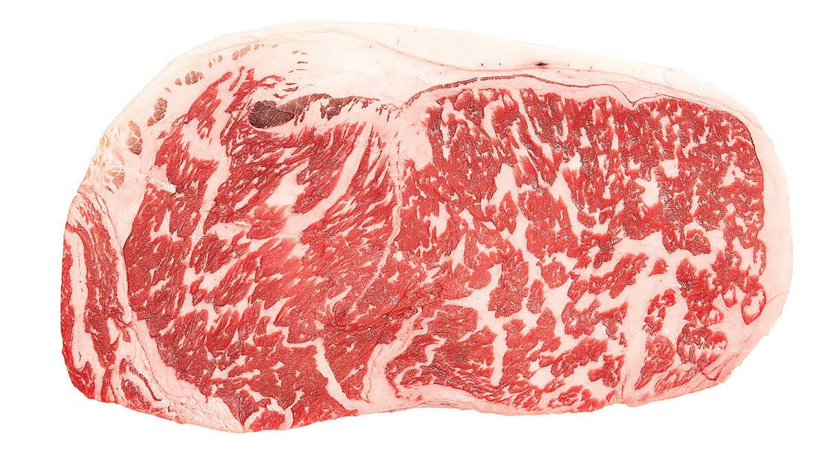 COMMERCIAL WINNER: The Okan Wagyu steak came from an animal bred from an F4 female and fed for 420 days