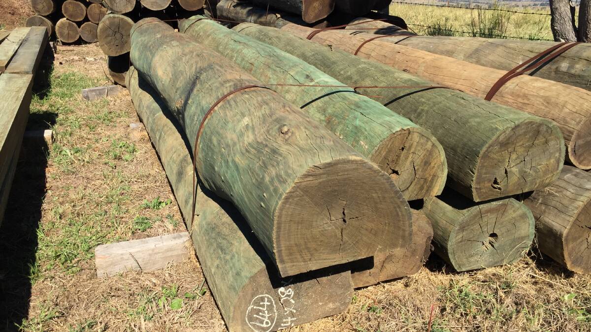 Treated hardwood posts ready for use on Glen Arden.