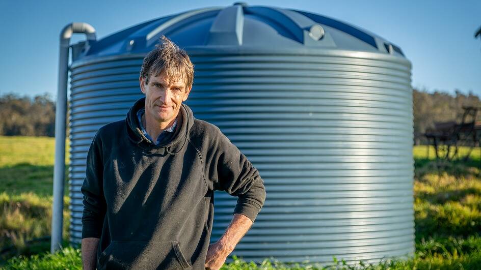 Victorian dairy farmer Mark Laity said the water tank he received from Rural Aid was a huge boost. Picture supplied