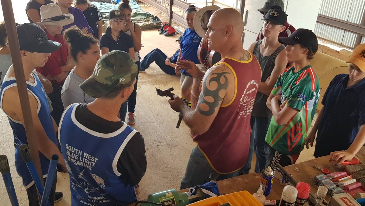 A sheep shearing program is helping to open young minds in outback Queensland.