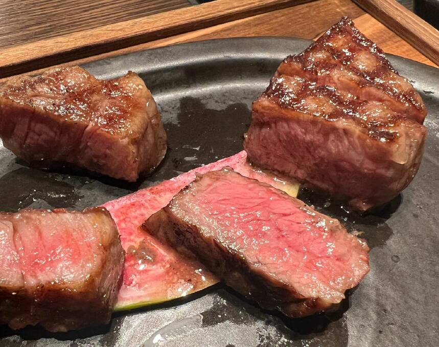 Jonathan Meron says Wagyu beef ideally served medium-rare, and served in bite sized pieces among friends.