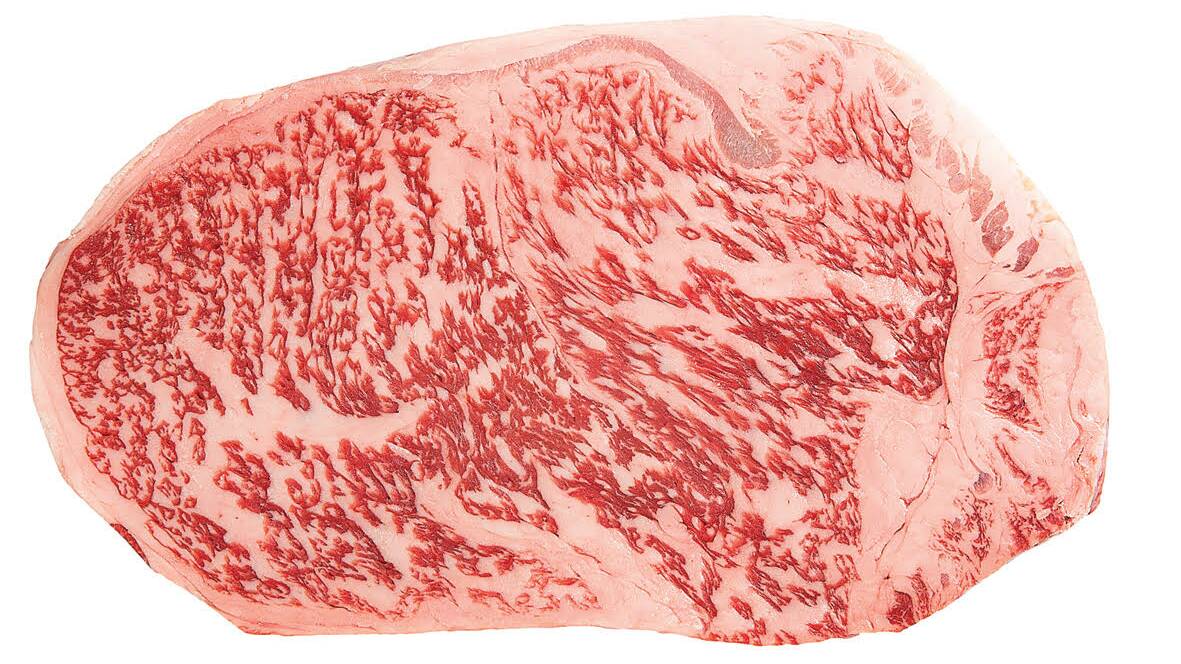 Grand champion: The winning Stone Axe steak had 54 per cent marbling, 75.1 marbling fineness and a 99 square cm eye muscle area.