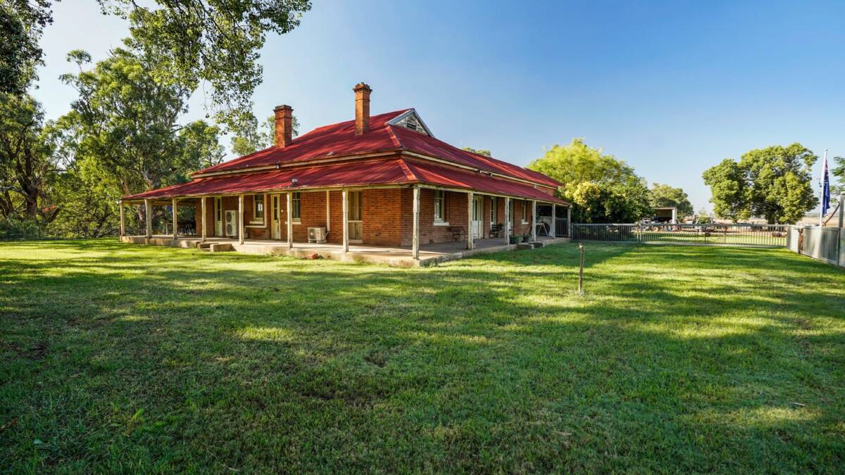 The six bedroom Wollombi homestead (circa 1898) overlooks a scenic 1.9km stretch of river frontage. Picture supplied