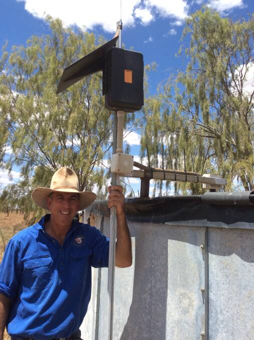 Steve Cadzow with one of the Observant water monitoring system on Mount Riddock.