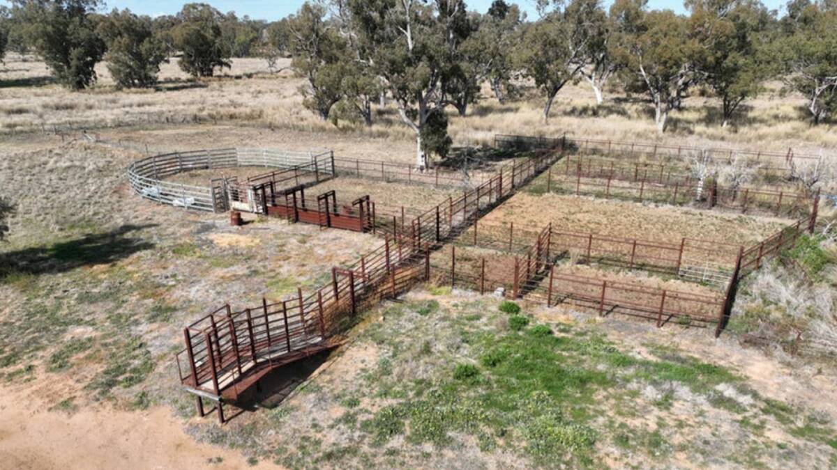 Improvements include a set of 150 head capacity steel cattle yards. Picture supplied