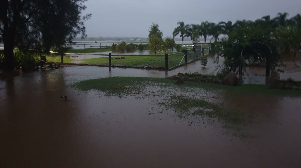 Brendan and Janne Dipples' property has been underwater five times in the past two years. Picture supplied