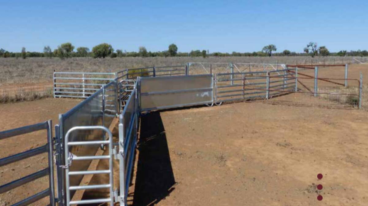 Infrastructure includes a set of centrally located portable panel sheep yards with a drafting race. Picture supplied