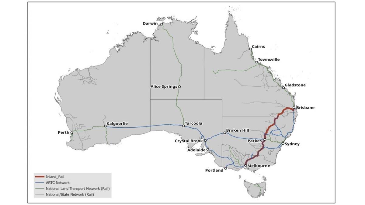 The Schott Report says the Commonwealth should take a staged approach to delivering Inland rail, prioritising its delivery from Beveridge in Victoria to Parkes, NSW. Picture - ARTC