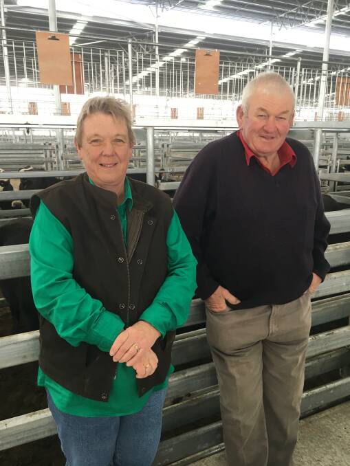 Barry and Dianne Kinghorn, Byaduk, sold their first cattle at WVLX this week after being impressed by the yards at last year’s Open Day.