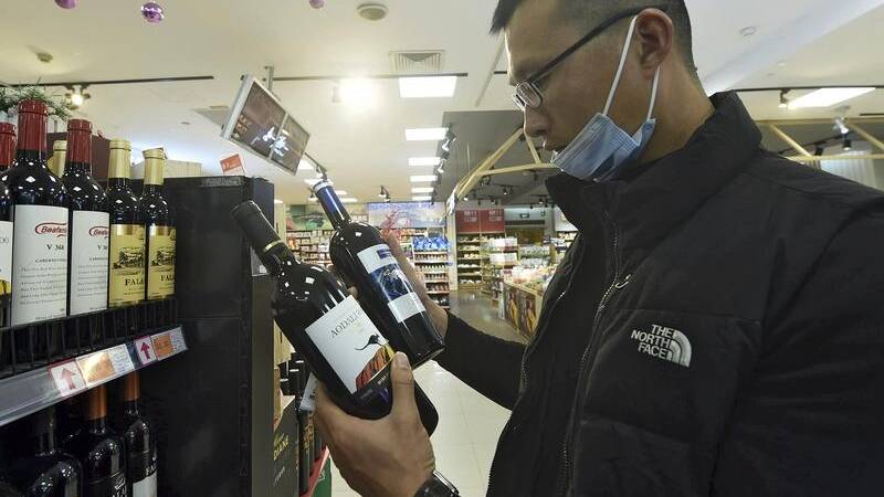 Chinese sanctions on Australian wine imports are likely to be lifted in coming days. Picture by AP PHOTO.