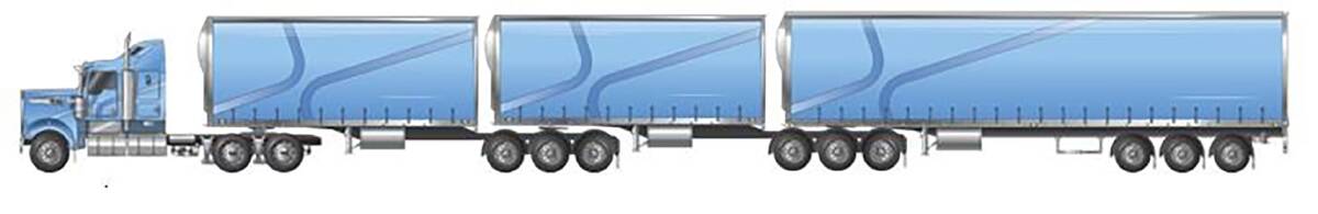 How the permitted trailer layout looks. Graphic: NHVR.