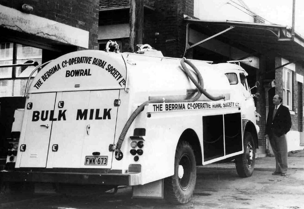 BOOM YEARS: Berrima Co-op introduced bulk pickup of milk in 1964. Photo: BDH&FHS.