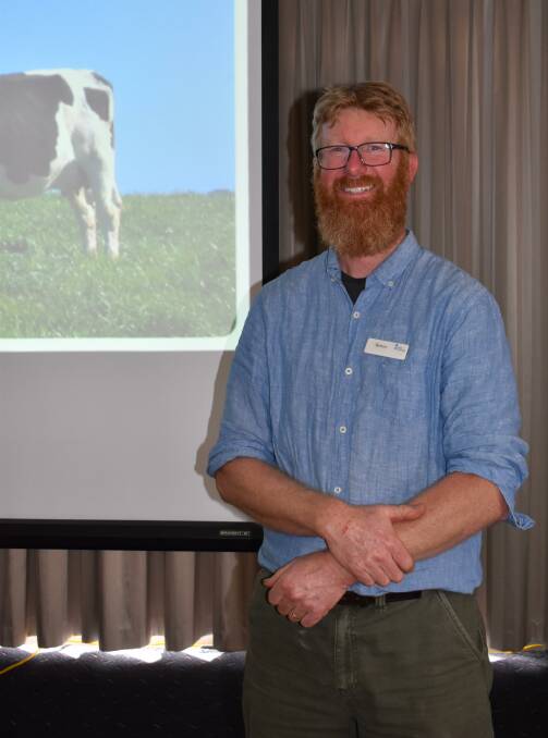 SHARING INFORMATION: Willunga Vets Services veterinarian Simon Edwards discussed rearing healthy calves, including weaning, scours and nutrition.