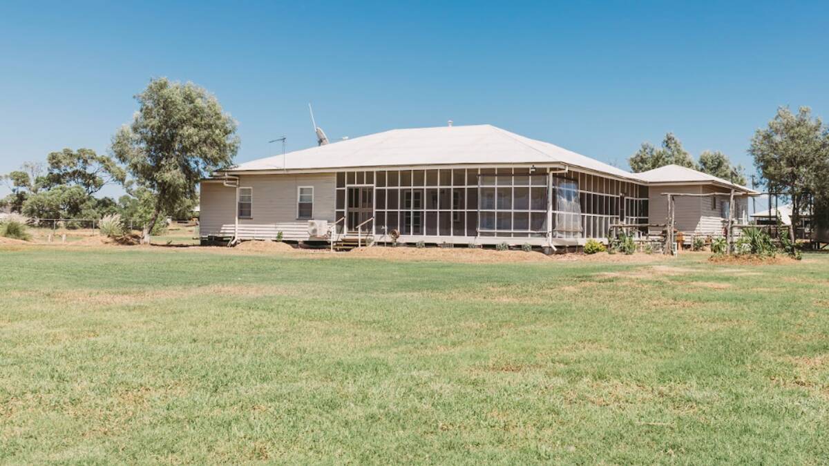 The attractive five bedroom homestead is set in a large fenced area with lawns and trees. Picture supplied